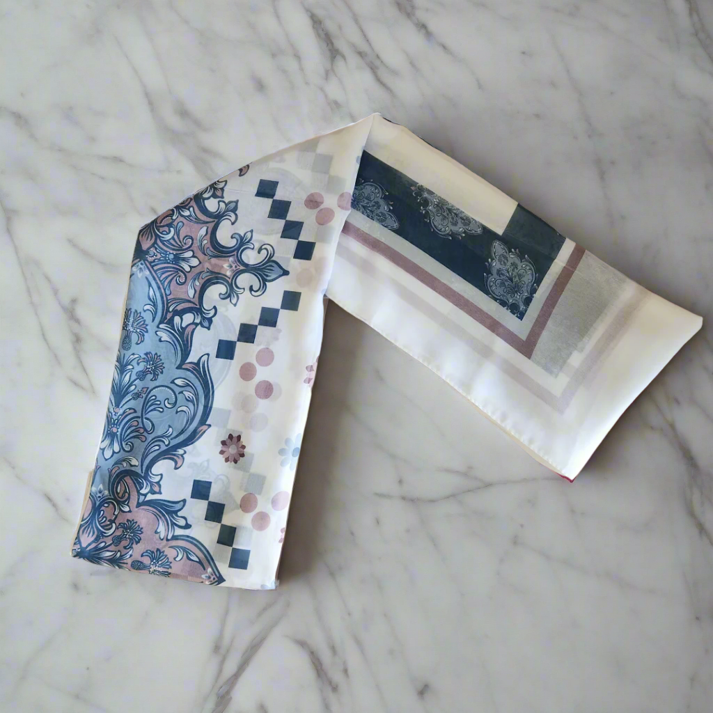 Patterned - Blue Arabesque