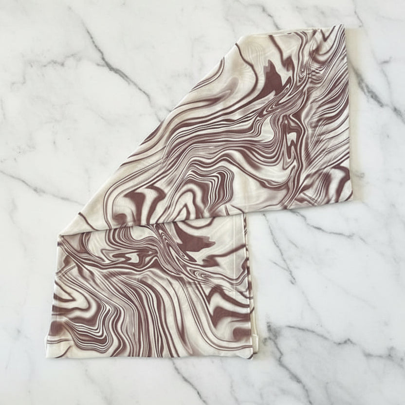 Patterned Chiffon - Chocolate Swirls
