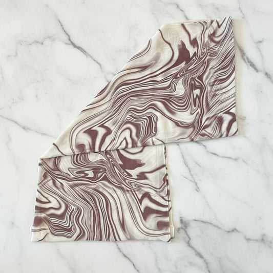 Patterned Chiffon - Chocolate Swirls