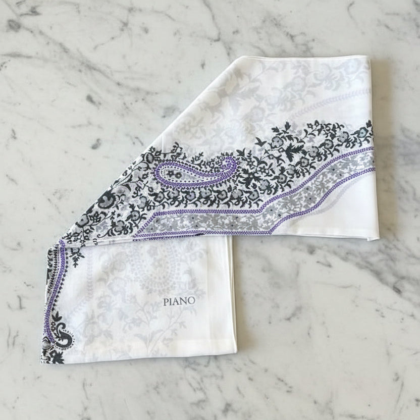 Patterned Chiffon - Moonlight Paisley