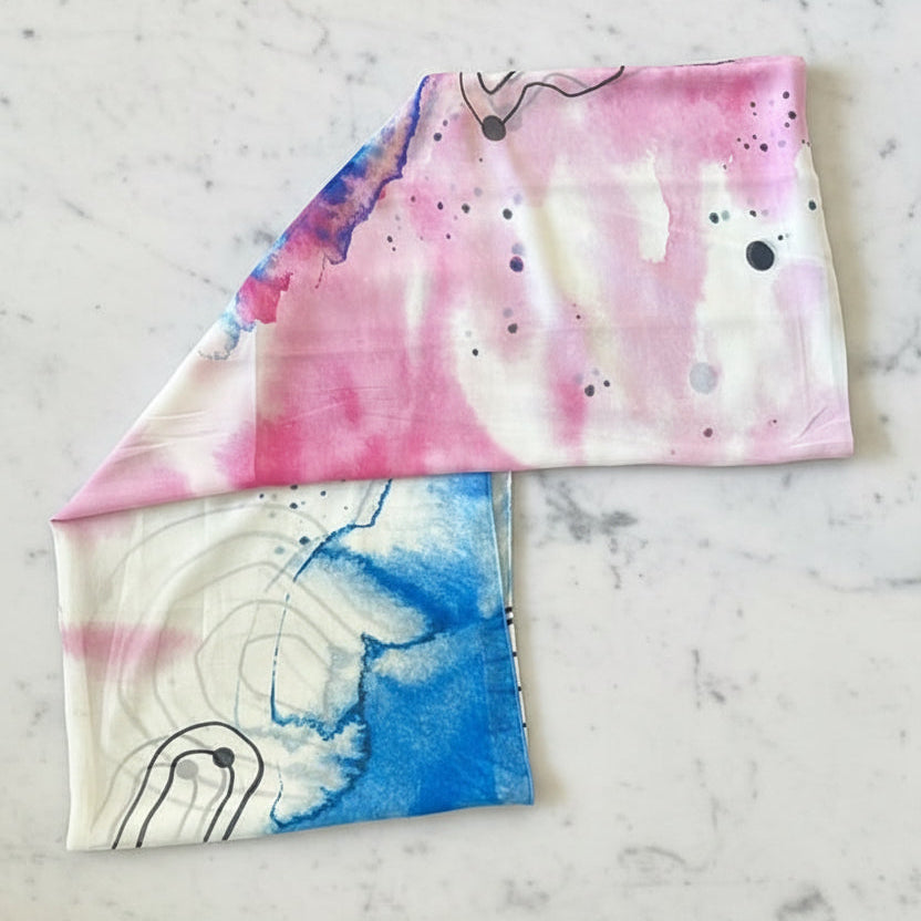 Patterned Chiffon - Watercolors